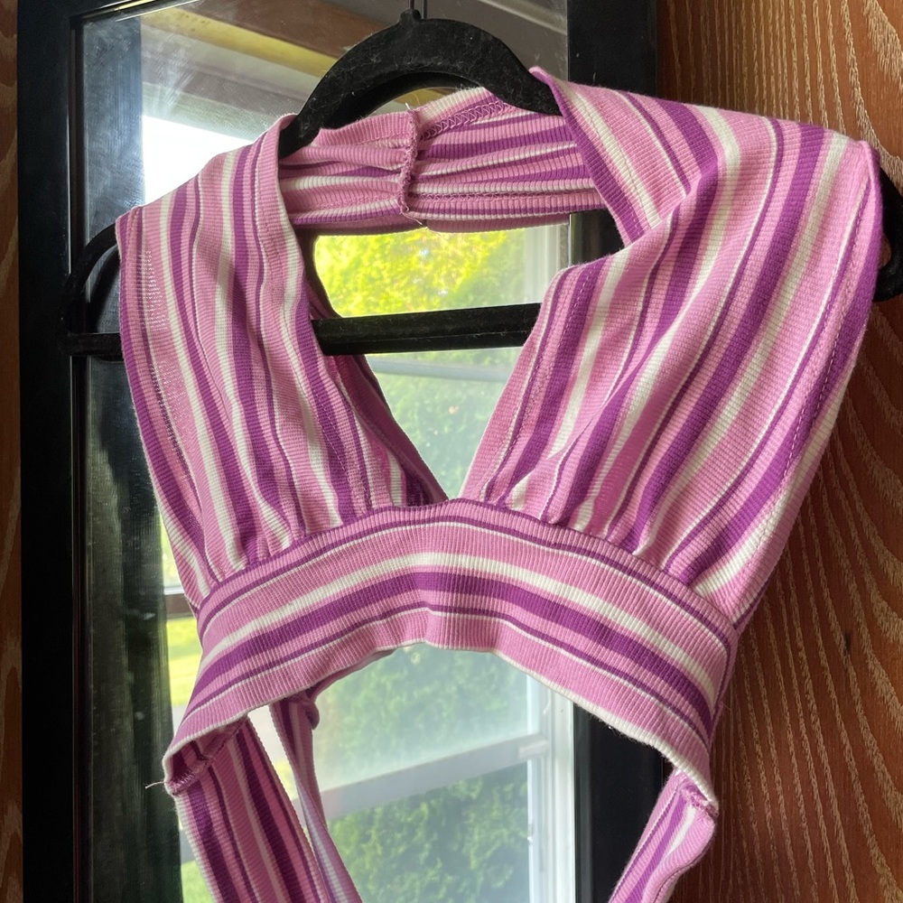 Striped halter top